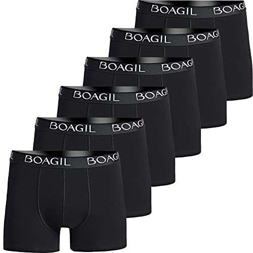 BOAGIL Herren Boxershorts - 6er Pack Boxershorts für Männer - Weich, Atmungsaktiv Baumwolle Unterhosen von BOAGIL