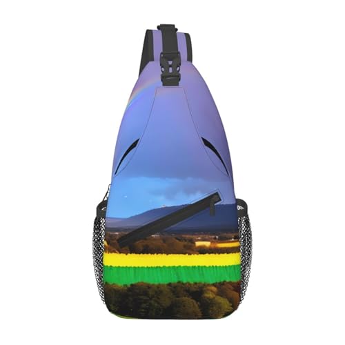 Abend-Regenbogen-Umhängetasche, langlebig, großes Fassungsvermögen, leicht und atmungsaktiv, geeignet für verschiedene Veranstaltungsorte im Freien von BOAIHH