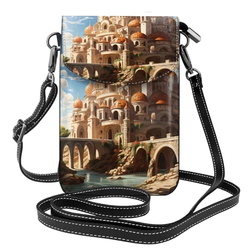 Anime Castle Sky Multi Pocket Leichte Umhängetasche mit Magnetverschluss Geeignet für Reisen und den täglichen Gebrauch von BOAIHH