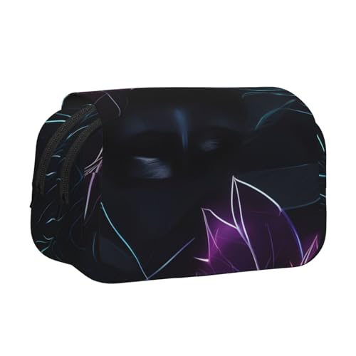 BOAIHH Black Mystery Doppel-Klappetui mit durchgehendem Druck, geeignet für Skizzieren, Reisen und Schule BOAIHH Black Mystery Doppel-Klappetui mit durchgehendem Druck, geeignet für Skizzieren, Reisen und Schule von BOAIHH