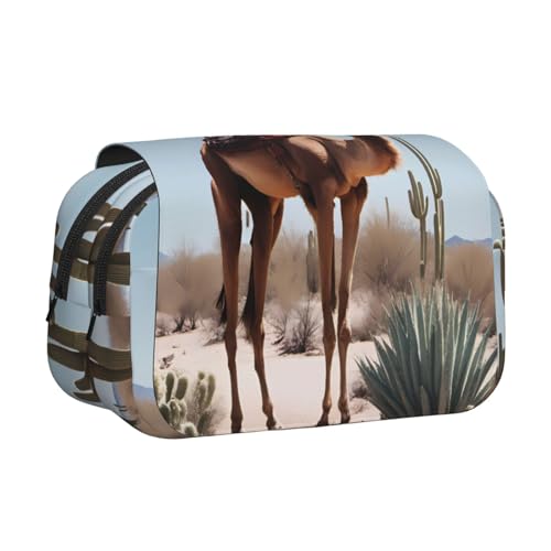 BOAIHH Desert Cute Camel Double Clamshell Pen Case Full-Width Printing Suitable for Skizzing, Traveling and School BOAIHH Desert Cute Camel Double Clamshell Pen Case Full-Width Printing Suitable for Skizzing, Traveling and School von BOAIHH