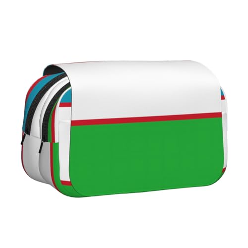 BOAIHH Doppel-Klappetui mit Flagge der Republik Usbekistan, volle Breite, geeignet für Skizzieren, Reisen und Schule BOAIHH Doppel-Klappetui mit Flagge der Republik Usbekistan, volle Breite, geeignet für Skizzieren, Reisen und Schule von BOAIHH