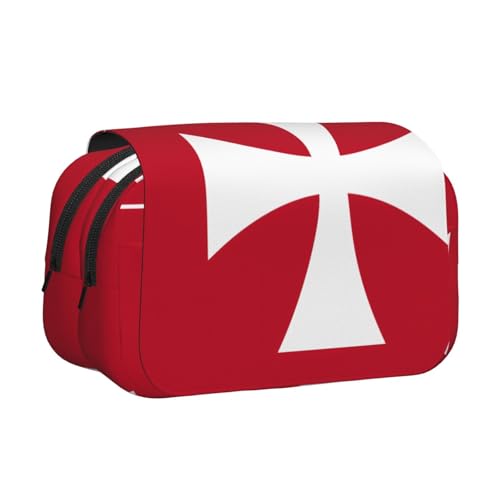 BOAIHH Doppel-Klappetui mit Flagge der Wallis und Futuna-Inseln, Druck in voller Breite, geeignet für Skizzieren, Reisen und Schule von BOAIHH