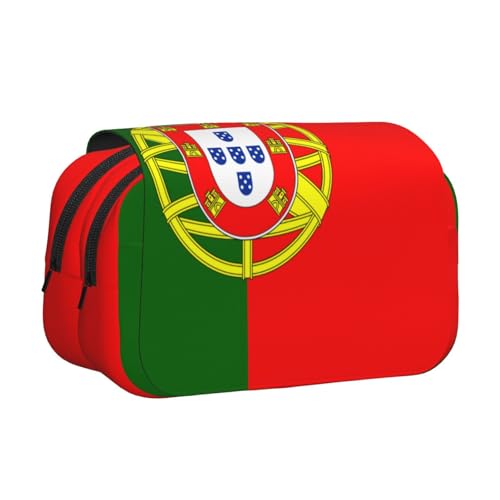 BOAIHH Doppel-Klappetui mit portugiesischer Flagge, Druck in voller Breite, geeignet für Skizzieren, Reisen und Schule BOAIHH Doppel-Klappetui mit portugiesischer Flagge, Druck in voller Breite, geeignet für Skizzieren, Reisen und Schule von BOAIHH