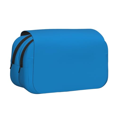 BOAIHH Einfarbiges, blaues Doppel-Klapp-Federmäppchen, volle Breite, geeignet für Skizzieren, Reisen und Schule BOAIHH Einfarbiges, blaues Doppel-Klapp-Federmäppchen, volle Breite, geeignet für Skizzieren, Reisen und Schule von BOAIHH