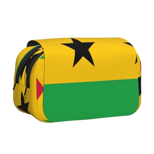 BOAIHH Federmäppchen mit Flaggenmotiv von Sao Tome und Principe, Doppelklappe, volle Breite, geeignet für Skizzieren, Reisen und Schule BOAIHH Federmäppchen mit Flaggenmotiv von Sao Tome und Principe, Doppelklappe, volle Breite, geeignet für Skizzieren, Reisen und Schule von BOAIHH