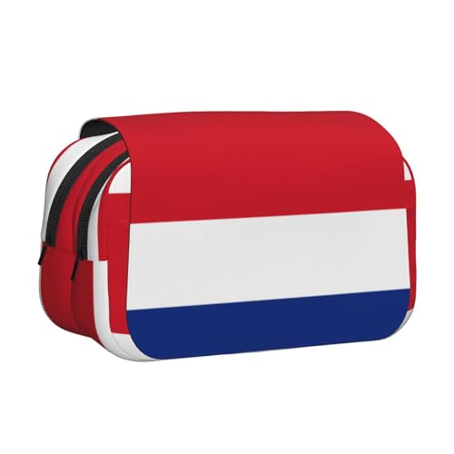 BOAIHH Federmäppchen mit doppelter Klappe, Motiv: Flagge von Costa Rica, volle Breite, geeignet für Skizzieren, Reisen und Schule von BOAIHH