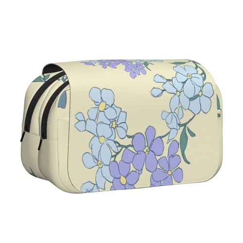 BOAIHH Fresh Orchids Doppel-Klapp-Federmäppchen, volle Breite, geeignet für Skizzieren, Reisen und Schule von BOAIHH