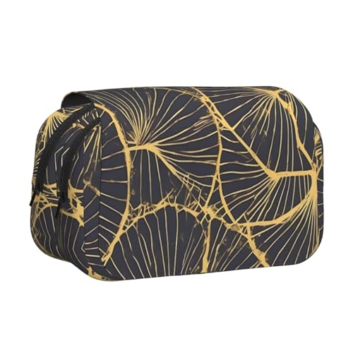 BOAIHH Golden Leaf Doppel-Klappetui mit durchgehendem Druck, geeignet für Skizzieren, Reisen und Schule BOAIHH Golden Leaf Doppel-Klappetui mit durchgehendem Druck, geeignet für Skizzieren, Reisen und Schule von BOAIHH