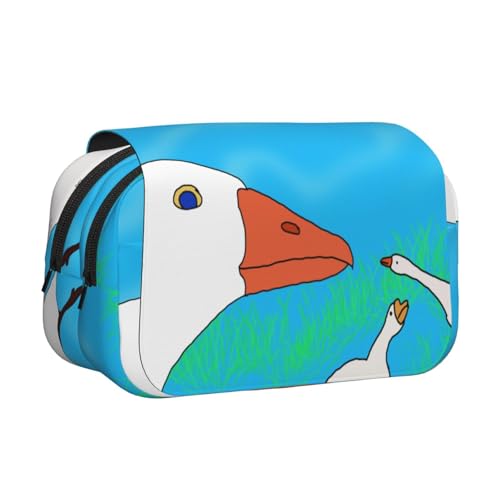 BOAIHH Happy White Goose Doppel-Klappetui mit durchgehendem Druck, geeignet für Skizzieren, Reisen und Schule BOAIHH Happy White Goose Doppel-Klappetui mit durchgehendem Druck, geeignet für Skizzieren, Reisen und Schule von BOAIHH