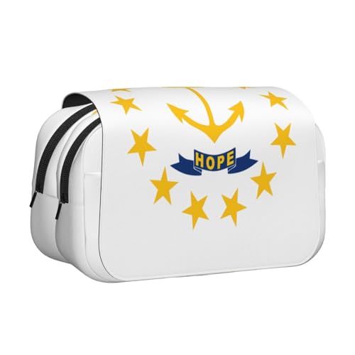 BOAIHH Rhode Island State Flag Double Clamshell Pen Case Full-Width Printing Suitable for Skizzing, Traveling and School BOAIHH Rhode Island State Flag Double Clamshell Pen Case Full-Width Printing Suitable for Skizzing, Traveling and School von BOAIHH