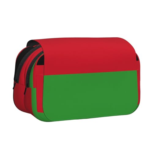 BOAIHH Stifteetui mit doppelter Klappe, Motiv: Flagge von Malawi, volle Breite, geeignet für Skizzen, Reisen und Schule von BOAIHH