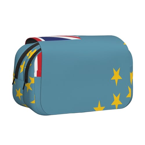 BOAIHH Tuvalu Federmäppchen mit doppelter Klappe, bedruckt in voller Breite, geeignet für Skizzieren, Reisen und Schule BOAIHH Tuvalu Federmäppchen mit doppelter Klappe, bedruckt in voller Breite, geeignet für Skizzieren, Reisen und Schule von BOAIHH