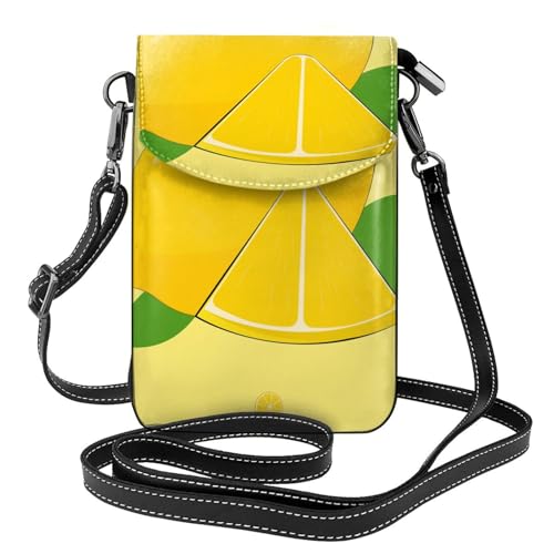 Cartoon Lemon Multi Pocket Leichte Umhängetasche mit Magnetverschluss, geeignet für Reisen und den täglichen Gebrauch von BOAIHH
