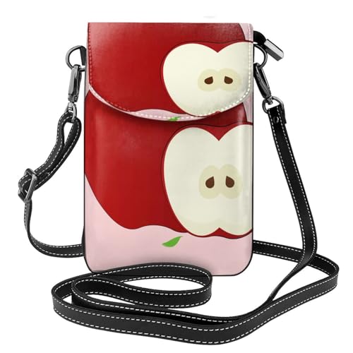 Cartoon Red Fruit Multi Pocket Lightweight Shoulder Bag with Magnetic Closure Suitable for Travel and Daily Use von BOAIHH