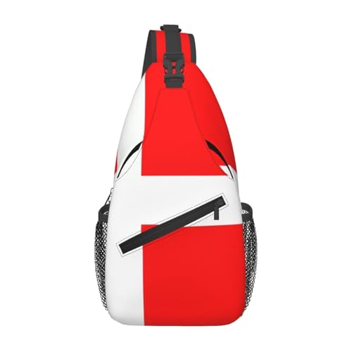 Dänemark-Flagge, lässige Umhängetasche, langlebig, großes Fassungsvermögen, leicht und atmungsaktiv, geeignet für verschiedene Veranstaltungsorte im Freien von BOAIHH