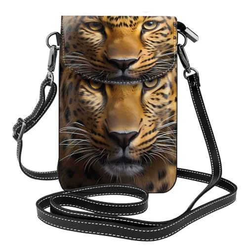 Die leichte Schultertasche mit tiefäugigem Leopardenmuster und mehreren Taschen und Magnetverschluss ist geeignet für Reisen und den täglichen Gebrauch von BOAIHH