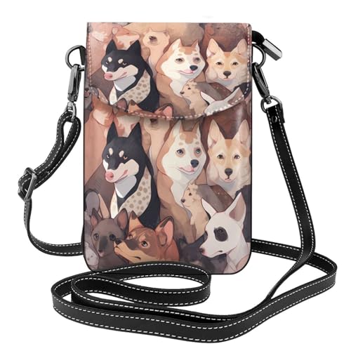 Dog Pictures Multi Pocket Lightweight Shoulder Bag with Magnetic Closure Suitable for Travel and Daily Use von BOAIHH