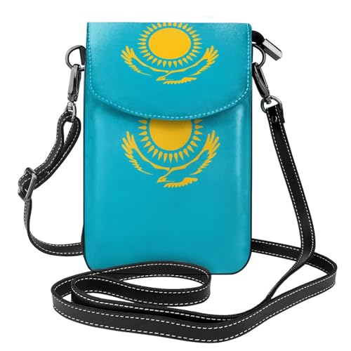 Flag of Kasachstan Multi Pocket Lightweight Shoulder Bag with Magnetic Closure Suitable for Travel and Daily Use von BOAIHH