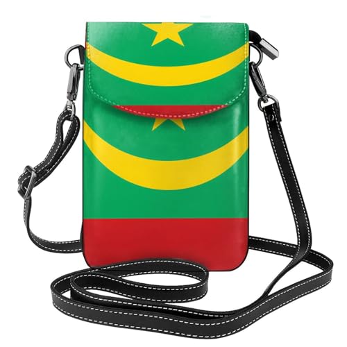 Flagge Mauretaniens Multi Pocket Leichte Umhängetasche mit Magnetverschluss Geeignet für Reisen und den täglichen Gebrauch von BOAIHH