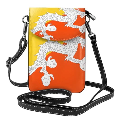 Flagge des Königreichs Bhutan Multi Pocket Leichte Umhängetasche mit Magnetverschluss Geeignet für Reisen und den täglichen Gebrauch von BOAIHH