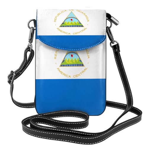 Flagge von Nicaragua Multi Pocket Leichte Umhängetasche mit Magnetverschluss Geeignet für Reisen und den täglichen Gebrauch von BOAIHH