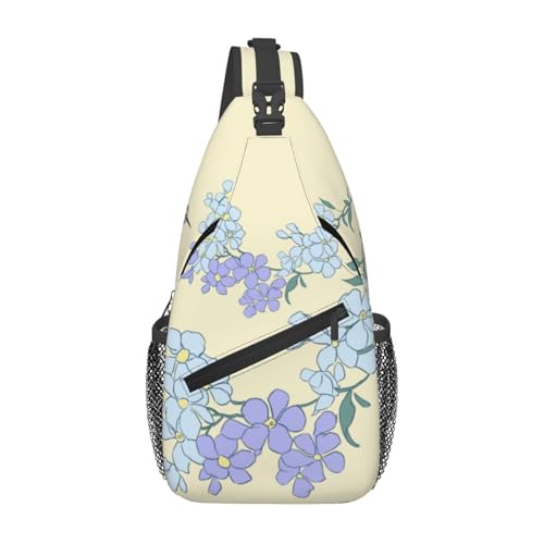 Fresh Orchids Casual Crossbody Bag Durable Large Capacity Lightweight and Breathable Suitable for Various Outdoor Venues von BOAIHH