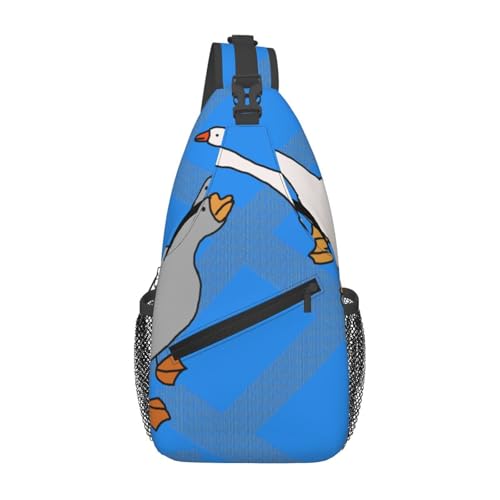Graue Gans lässige Umhängetasche, langlebig, großes Fassungsvermögen, leicht und atmungsaktiv, geeignet für verschiedene Veranstaltungsorte im Freien von BOAIHH