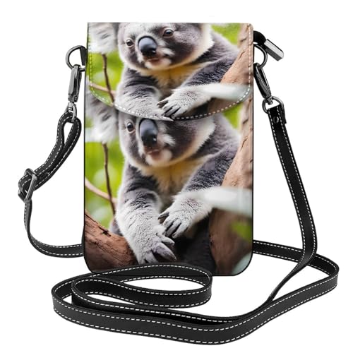 Happy Cute Koala Multi Pocket Lightweight Shoulder Bag with Magnetic Closure Suitable for Travel and Daily Use von BOAIHH