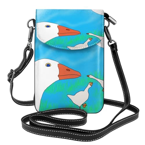 Happy White Goose Umhängetasche mit mehreren Taschen, leicht, mit Magnetverschluss, geeignet für Reisen und den täglichen Gebrauch von BOAIHH