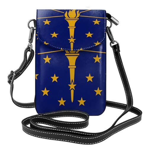 Indiana State Flag Multi Pocket Lightweight Shoulder Bag with Magnetic Closure Suitable for Travel and Daily Use von BOAIHH