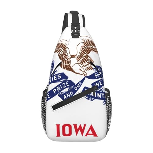 Iowa Umhängetasche mit Staatsflagge, langlebig, großes Fassungsvermögen, leicht und atmungsaktiv, geeignet für verschiedene Veranstaltungsorte im Freien von BOAIHH
