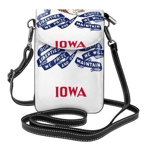 Iowa Umhängetasche mit Staatsflagge, mehrere Taschen, leicht, mit Magnetverschluss, geeignet für Reisen und den täglichen Gebrauch von BOAIHH