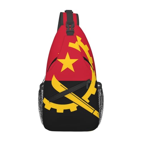Lässige Umhängetasche mit Angola-Flagge, langlebig, großes Fassungsvermögen, leicht und atmungsaktiv, geeignet für verschiedene Veranstaltungsorte im Freien von BOAIHH