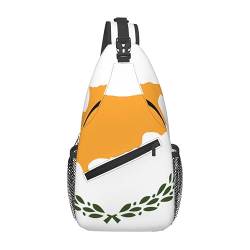 Lässige Umhängetasche mit Flagge von Zypern, langlebig, großes Fassungsvermögen, leicht und atmungsaktiv, geeignet für verschiedene Veranstaltungsorte im Freien von BOAIHH