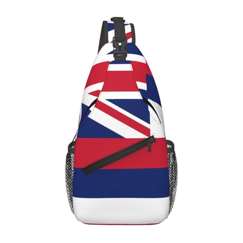 Lässige Umhängetasche mit Hawaii-Flagge, langlebig, großes Fassungsvermögen, leicht und atmungsaktiv, geeignet für verschiedene Veranstaltungsorte im Freien von BOAIHH