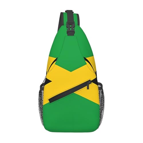 Lässige Umhängetasche mit Jamaika-Flagge, langlebig, großes Fassungsvermögen, leicht und atmungsaktiv, geeignet für verschiedene Veranstaltungsorte im Freien von BOAIHH