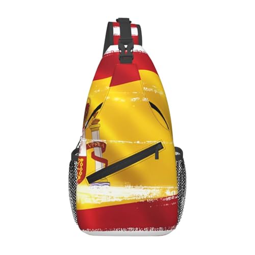 Lässige Umhängetasche mit Spanien-Flagge, langlebig, großes Fassungsvermögen, leicht und atmungsaktiv, geeignet für verschiedene Veranstaltungsorte im Freien von BOAIHH