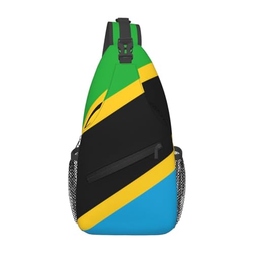 Lässige Umhängetasche mit Tansania-Flagge, langlebig, großes Fassungsvermögen, leicht und atmungsaktiv, geeignet für verschiedene Veranstaltungsorte im Freien von BOAIHH