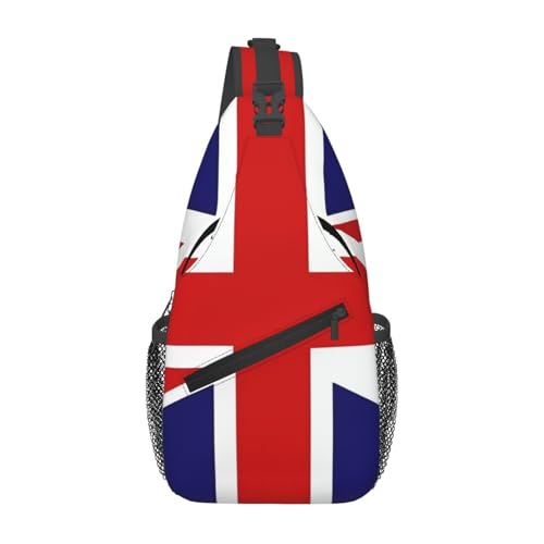 Lässige Umhängetasche mit UK-Flagge, langlebig, großes Fassungsvermögen, leicht und atmungsaktiv, geeignet für verschiedene Veranstaltungsorte im Freien von BOAIHH