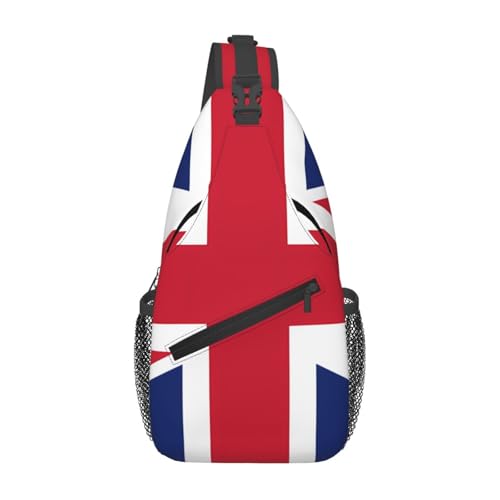 Lässige Umhängetasche mit britischer Flagge, langlebig, großes Fassungsvermögen, leicht und atmungsaktiv, geeignet für verschiedene Veranstaltungsorte im Freien von BOAIHH