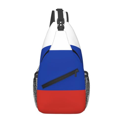 Lässige Umhängetasche mit russischer Flagge, langlebig, großes Fassungsvermögen, leicht und atmungsaktiv, geeignet für verschiedene Veranstaltungsorte im Freien von BOAIHH