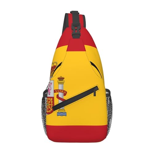 Lässige Umhängetasche mit spanischer Flagge, langlebig, großes Fassungsvermögen, leicht und atmungsaktiv, geeignet für verschiedene Veranstaltungsorte im Freien von BOAIHH