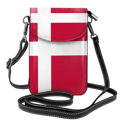 Leichte Schultertasche mit dänischer Flagge, mehrere Taschen, mit Magnetverschluss, geeignet für Reisen und den täglichen Gebrauch von BOAIHH