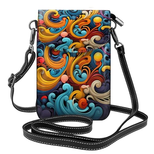 Leichte Schultertasche mit mehrfarbigen Streifen, mehrere Taschen, mit Magnetverschluss, geeignet für Reisen und den täglichen Gebrauch von BOAIHH