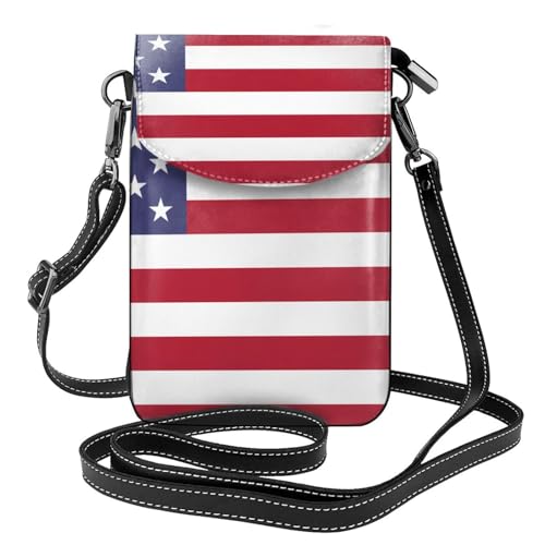Leichte Umhängetasche mit amerikanischer Flagge, mit mehreren Taschen, mit Magnetverschluss, geeignet für Reisen und den täglichen Gebrauch von BOAIHH
