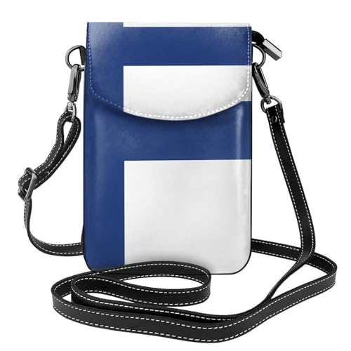 Leichte Umhängetasche mit finnischer Flagge, mehrere Taschen, mit Magnetverschluss, geeignet für Reisen und den täglichen Gebrauch von BOAIHH