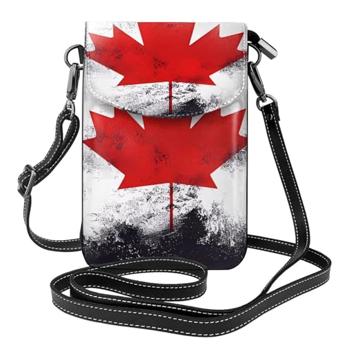 Leichte Umhängetasche mit kanadischer Flagge, mehrere Taschen, mit Magnetverschluss, geeignet für Reisen und den täglichen Gebrauch von BOAIHH