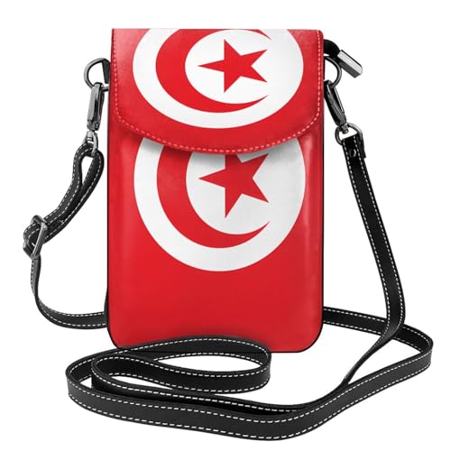Leichte Umhängetasche mit tunesischer Flagge, mehrere Taschen, mit Magnetverschluss, geeignet für Reisen und den täglichen Gebrauch von BOAIHH
