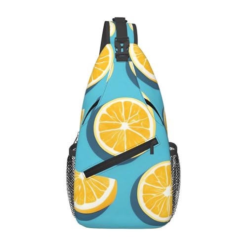 Lemon Wedges Casual Crossbody Bag Durable Large Capacity Lightweight and Breathable Suitable for Various Outdoor Venues von BOAIHH